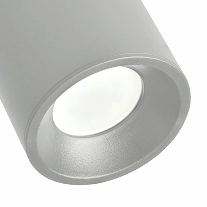 Szara lampa wpuszczana HARON 314208 sufitowa tuba do zabudowy