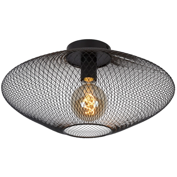 Loftowa LAMPA sufitowa MESH 21123/45/30 Lucide druciana OPRAWA metalowa industrialna czarna