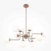 Modernistyczna wisząca lampa Erich MOD221PL-12G mleczne kule złoty