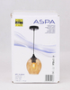 Szklana lampa wisząca Aspa 31-00583 Candellux do jadalni czarna brązowa