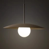 Lampa zwisająca nad stołem Slate 10910 owalny klosz mleczna kula beżowy