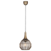 Metalowa lampa zawieszana SORAYA 365430104 Trio do jadalni czarny złoty