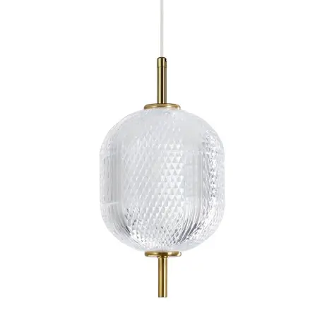 Lampa zwisająca nad wyspę Corado PND-81438-1A-GD LED 8W 3000K kula złota