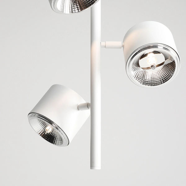 3-płomienna lampa wisząca Bot 1046E Aldex biały zwis regulowany nad łóżko