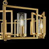Lampa wisząca metalowa oprawa zwis na łańcuchu złoty BOWI OUTLET