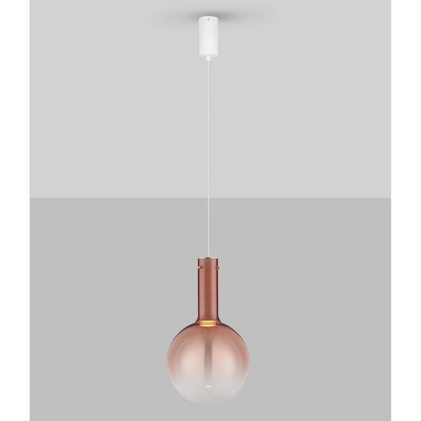 Zwisowa lampa nad stół JAVIER LE44479 LED 6W 3000K kula różowa biała