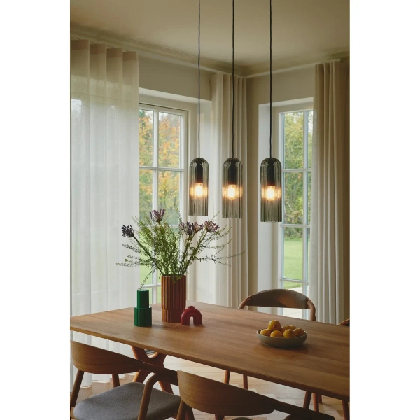 Wisząca lampa jadalniana szklana Miella 2412533047 przydymiony