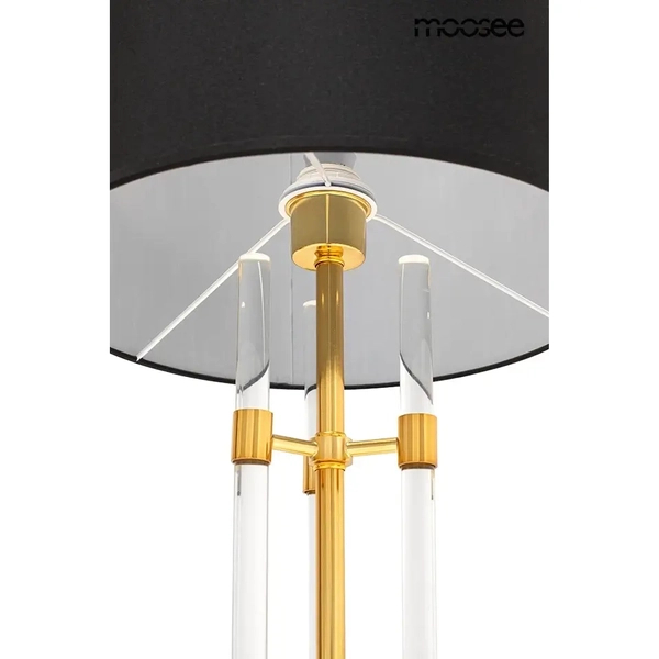 Stołowa lampka MOXY MSE1501100401 Moosee do biura abażur czarna złota