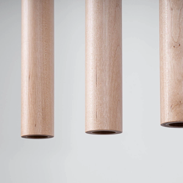 Zwisająca lampa Pastelo SL.1269 tuba drewniana czarna