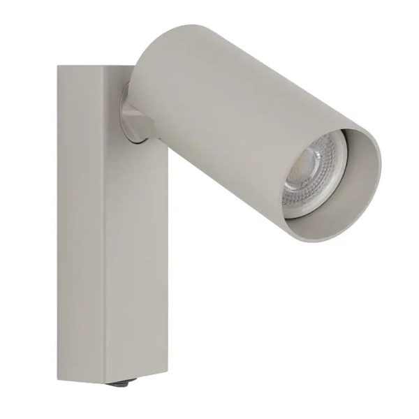 Podłużna lampa ścienna FOURTY 11765 na korytarz tuba szara