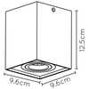 Downlight LAMPA sufitowa TUBE 22953/01/30 Lucide metalowa OPRAWA kostka czarna