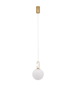 Lampa wisząca YARA LE42733 LED 10,64W 3000K biała kula zwis złoty