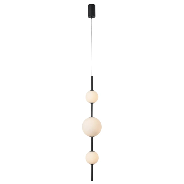 Łazienkowa lampa wisząca Bolti PL0109-3 Yaskr kule IP44 biała czarna