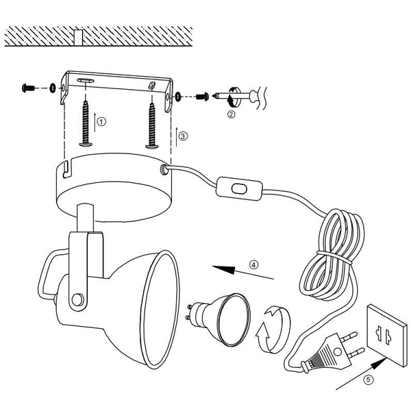 Regulowana LAMPA ścienna ROCCO 107853 Markslojd metalowa OPRAWA kinkiet reflektorek industrialny antyczny brąz
