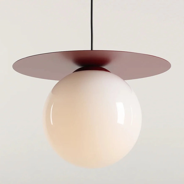 Lampa wisząca molekułowa Loop 1125G15_L Aldex bańki szklana czerwona