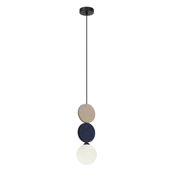 Lampa wisząca do kuchni Andrea PND-59779C-1S-MLTI beżowa czarna