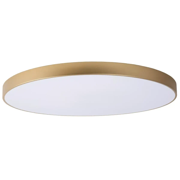 Okrągły plafon UNAR 79185/80/02 Lucide LED 80W 2700K do salonu złoty