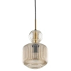 Ryflowana wisząca lampa Sophia Cognac 11038 szklana kula koniak