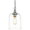 Industrialna LAMPA wisząca PRAGUE P01971CH Cosmolight szklany zwis loftowy przezroczysty