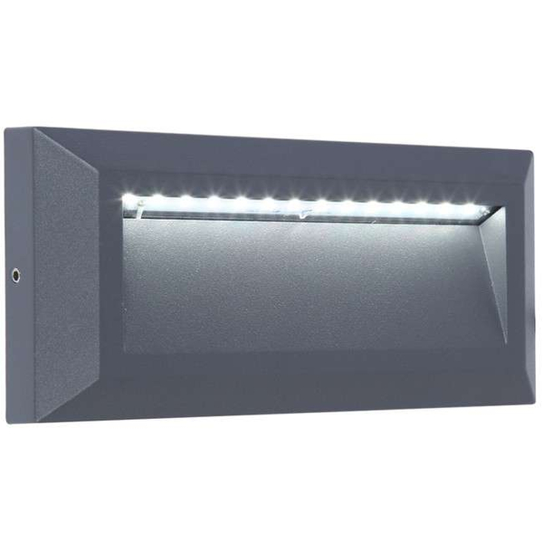 Elewacyjna LAMPA ogrodowa HELENA 5191602118 Lutec metalowa OPRAWA outdoor LED 10W 4000K ścienna IP54 szara