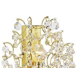 Kinkiet do sypialni Sofiero 106545 ścienna lampa mosiężna crystal