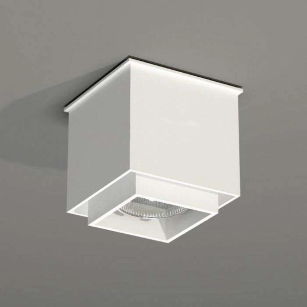 Downlight LAMPA sufitowa KAZO 7006 Shilo natynkowa OPRAWA reflektorowa do łazienki kostka cube biała