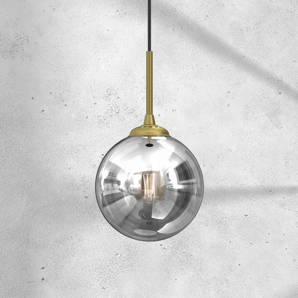 Lampa wisząca Reflex MLP8413 ball przydymiona złota