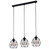 Druciana lampa wisząca loft Galaxy 3191 TK Lighting potrójna czarna