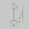 Okrągła lampa wisząca Plato P076PL-L12W3K-B LED 12W 3000K czarna