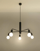 LAMPA wisząca SL.0304 metalowa OPRAWA zwis pająk sticks czarny