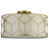 Plafon LAMPA sufitowa MESSINA H223-PL-03-G Maytoni abażurowa OPRAWA plafoniera okrągła złota beżowa