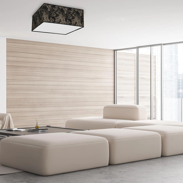 Przysufitowa lampa kuchenna Satino plafon czarny złoty