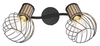 Lampa sufitowa regulowana Luise 54012-2S czarna drewno