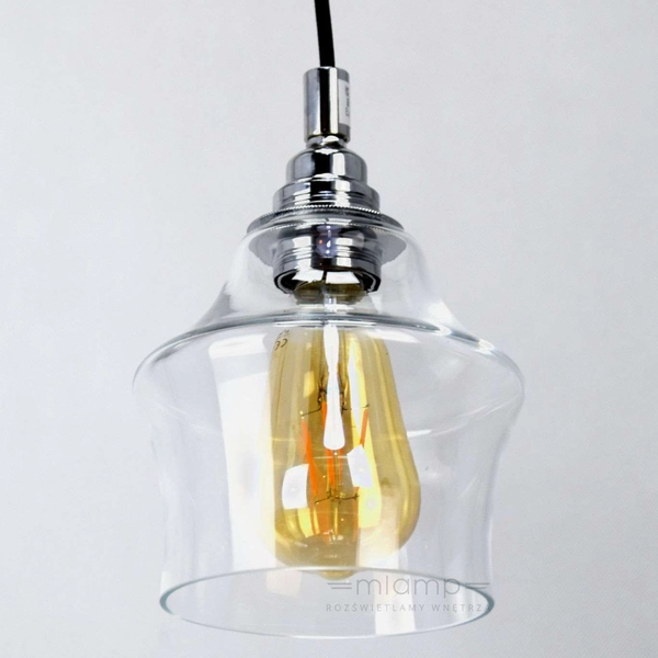 LAMPA wisząca LONGIS II 10134109 Kaspa kulista OPRAWA szklany ZWIS loftowy przezroczysty