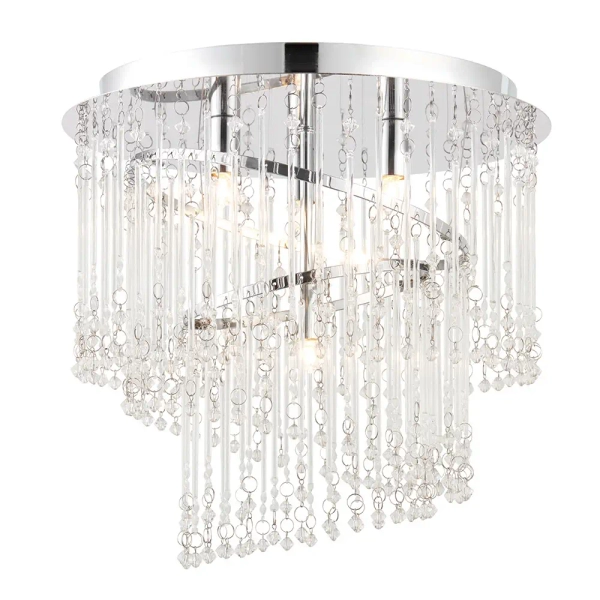 Sufitowa lampa glamour Camille 68698 szklana chrom przezroczysty