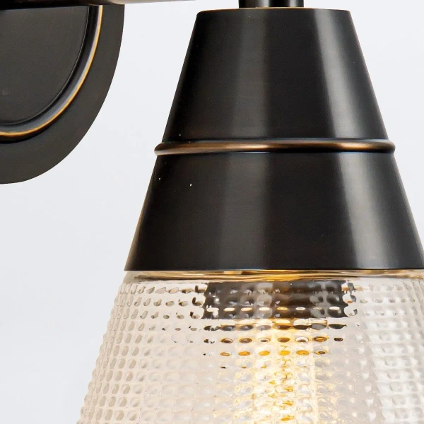 Szklana ścienna lampa Willard QN-WILLARD-1WB-UBZ-PG czarna