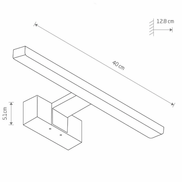Łazienkowy kinkiet ścienny Cezanne 10665 LED 8W 3000K IP44 chrom