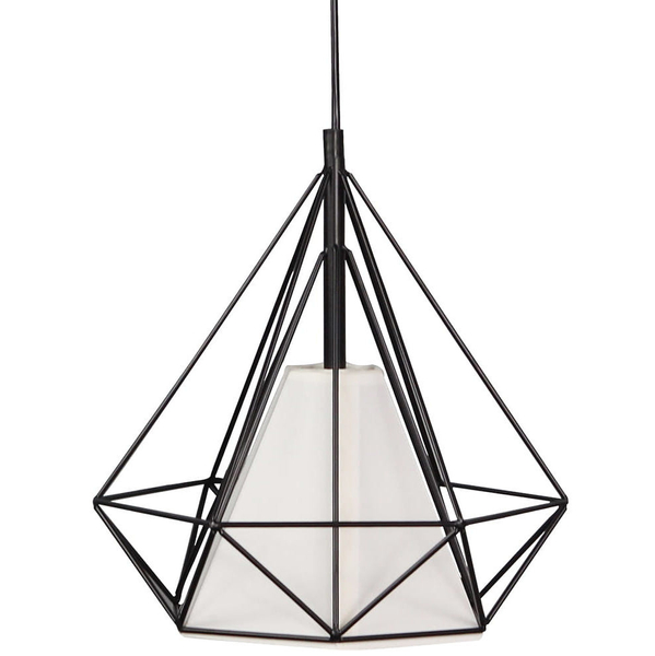 Druciana LAMPA wisząca HIRA 314574 Polux metalowa OPRAWA industrialny zwis czarny