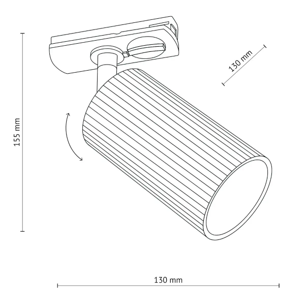 Sufitowa jednofazowa lampa Tracer Tune 16144 ryflowana tuba biały