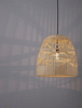 Lampa wisząca REYNOSA LE42947 do salonu ratan beżowa czarna