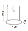 Metalowy żyrandol TOLUCA LE42782 do pokoju LED 58W 3000K czarny