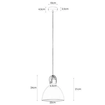 LAMPA wisząca EAGLE 106552 Markslojd metalowa OPRAWA zwis kopuła czarna