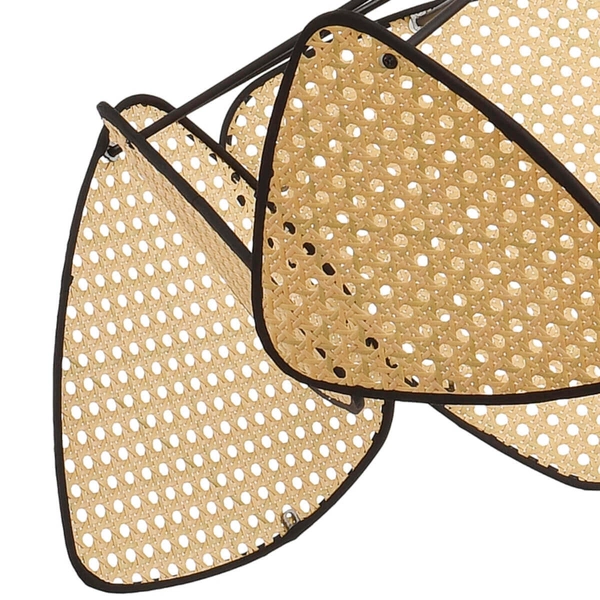 Wisząca lampa boho Natura ST-DN1350-10 Step regulowana ratan beżowy czarny