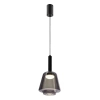 Wisząca lampa loftowa BUENO czarna 31-50441 1xGx53 szklana nad wyspę