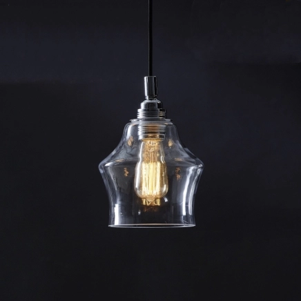 LAMPA wisząca LONGIS II 10134109 Kaspa kulista OPRAWA szklany ZWIS loftowy przezroczysty