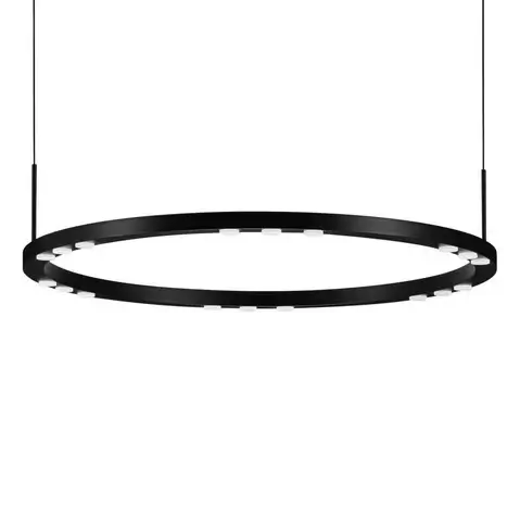 Lampa wisząca do salonu CARENSO LE45406 LED 34W 3000K ring czarny