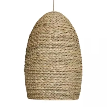 Rattanowa wisząca lampa 23195 do sypialni kopuła boho brązowy