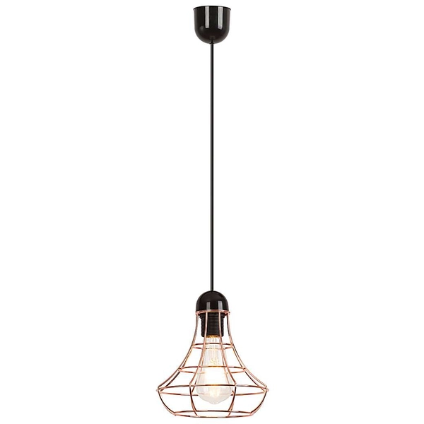 LAMPA wisząca RAMSEY 4650 Rabalux loftowa OPRAWA metalowa klatka zwis na kablu miedź