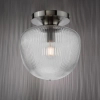 Szklana lampa sufitowa do jadalni Abrielle ABR5208 ryflowany nikiel