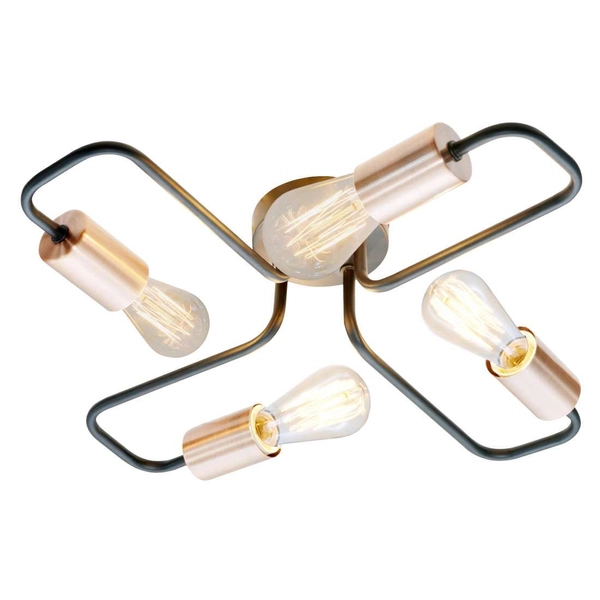 Lampa sufitowa HERPE 34-66923 metalowa pręty żarówki pająk czarny